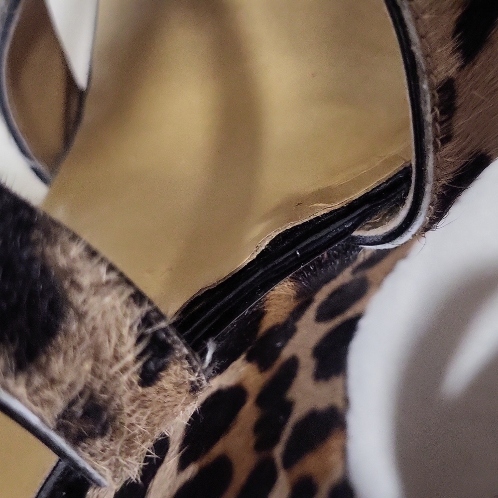 EUC Nine West leopard wedges - Picture 6 of 8